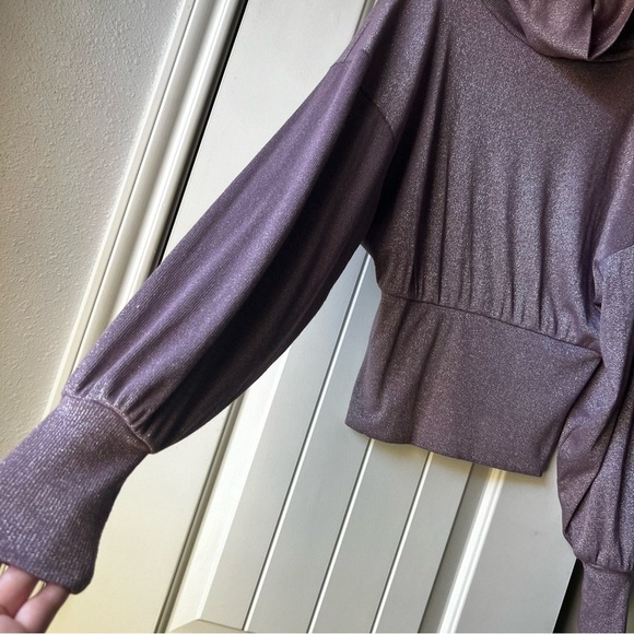 Free People Purple Turtleneck Top XS - Picture 3 of 6